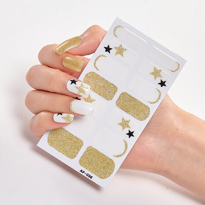 Trendy Nail Polish Film Nail Sticker Waterproof Letter Nail Sticker Full Sticker 1622191588598