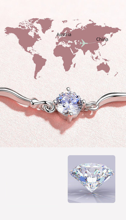 925 Sterling Silver Four-leaf Clover Bracelet - HD Wireless Product #2