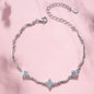 925 Sterling Silver Four-leaf Clover Bracelet - HD Wireless Product #6