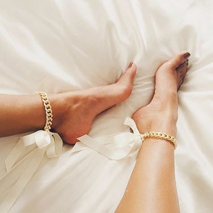 New Satin Ribbon Chain Sexy Beach Anklet Exquisite Valentine's Day Gift Girl 1622275163300