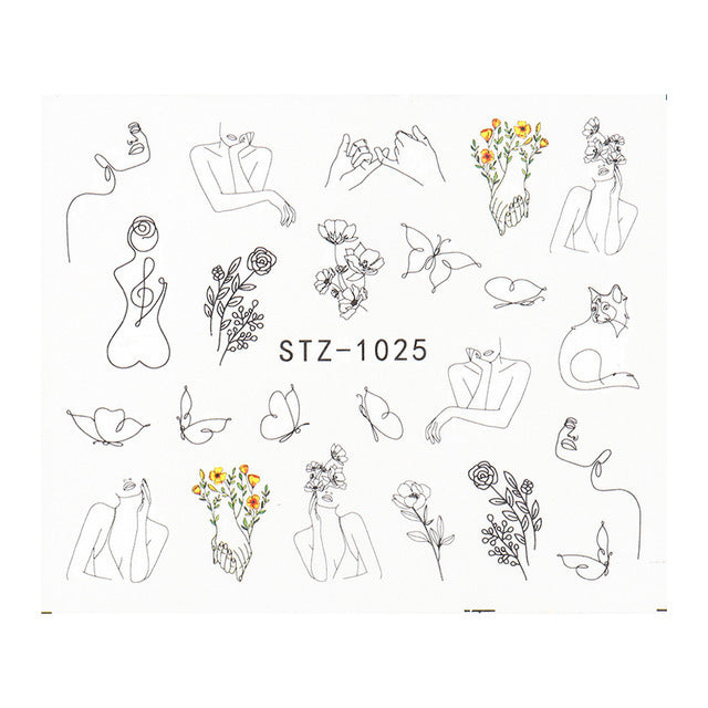 Ins Retro Face Black Line Nail Watermark Sticker French Art Nails 1622358941644 deb009d1 8009 4c19 a22a 6d71c44b1879