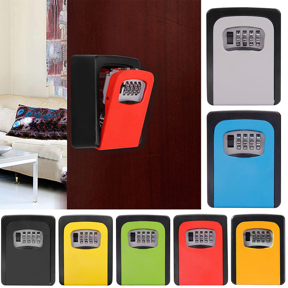 Wall Mounted 4 Digit Combination Password Code Lock Safe Key Storage Holder Box 1622363777197