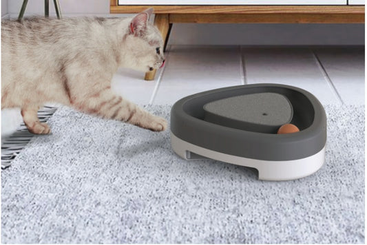 Pet Cat Self-hey Toy Smart Funny Cat Triangle Turntable Electric Toy Cat Scratcher 1622364022666