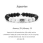 Frosted Black Agate White Turquoise Couple Bracelets For Men And Women Beads Bracelets 12 Constellation Bead Bracelets 162236