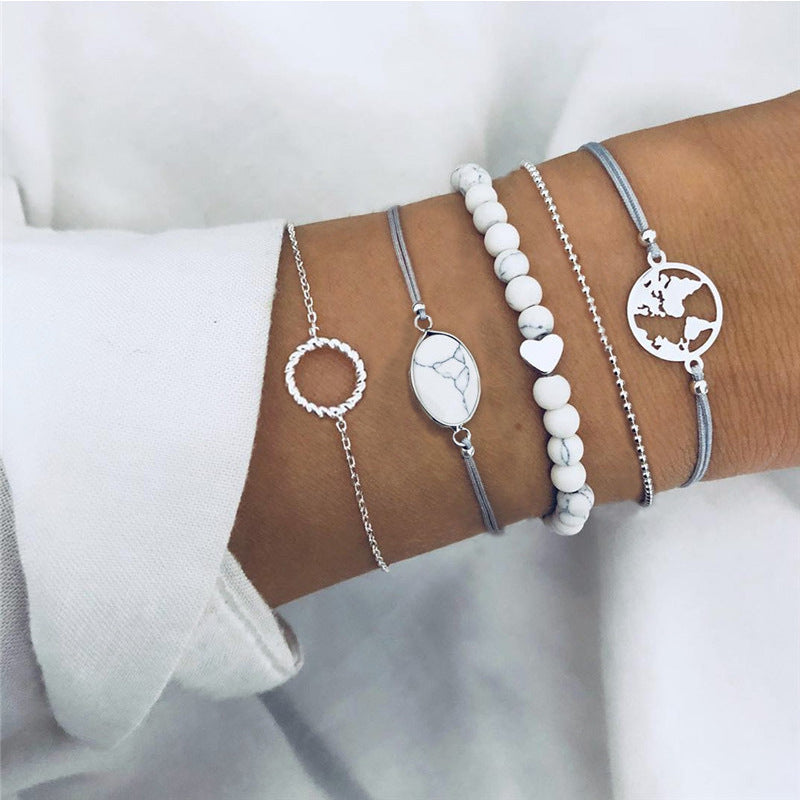 Personality knotted ring circle diamond arrow bracelet 1622373561338
