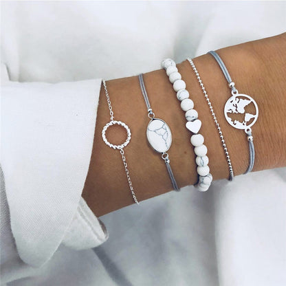 Personality knotted ring circle diamond arrow bracelet 1622373561338