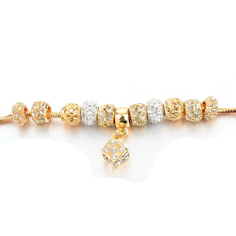 Creative Hollow Peach Heart Beaded Bracelet 1622431307365