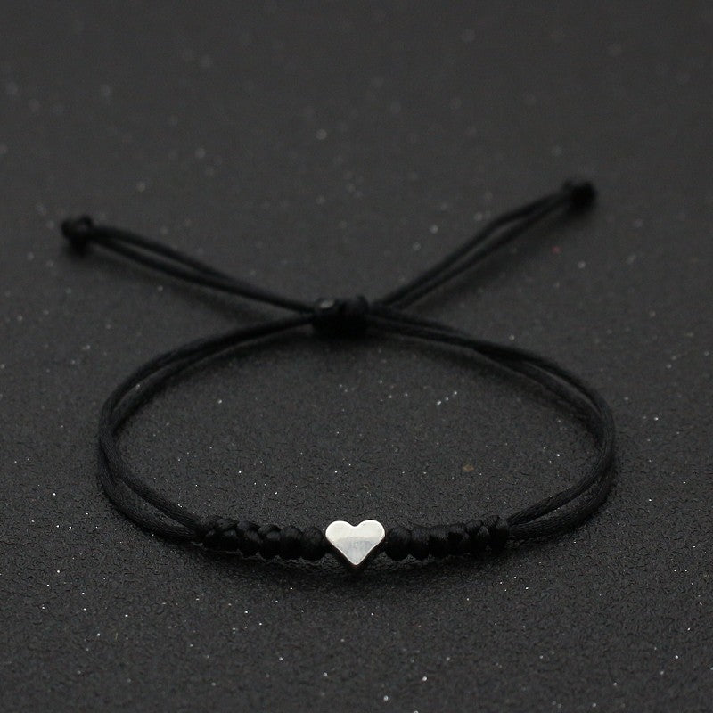 Silver Love Bracelet Lovers Handmade Hand-woven Red String Bracelet Simple All-match Small Jewelry 1622432684271
