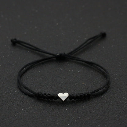 Silver Love Bracelet Lovers Handmade Hand-woven Red String Bracelet Simple All-match Small Jewelry 1622432684271