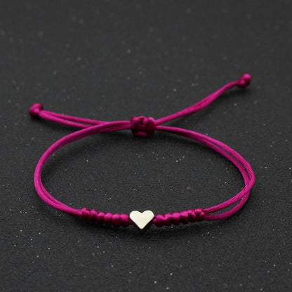 Silver Love Bracelet Lovers Handmade Hand-woven Red String Bracelet Simple All-match Small Jewelry 1622432684290