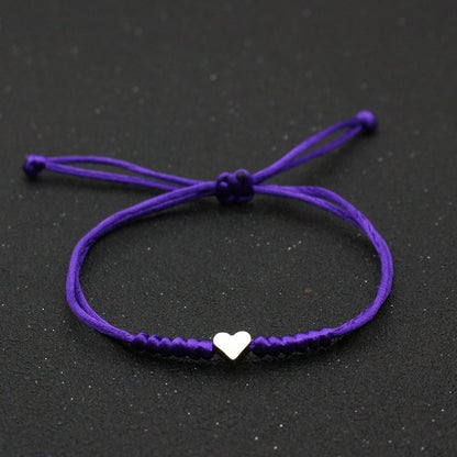 Silver Love Bracelet Lovers Handmade Hand-woven Red String Bracelet Simple All-match Small Jewelry 1622432684295
