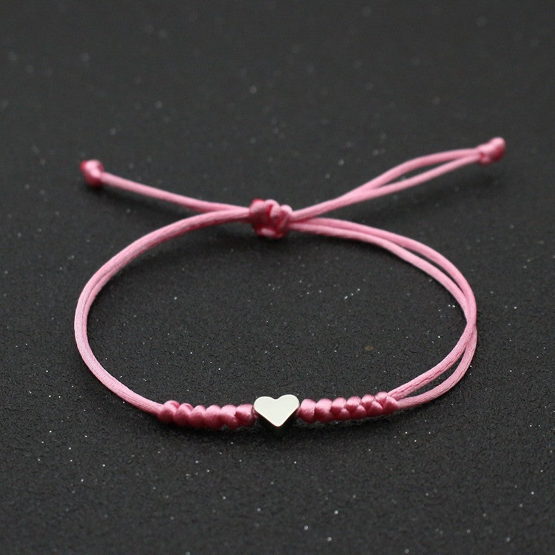 Silver Love Bracelet Lovers Handmade Hand-woven Red String Bracelet Simple All-match Small Jewelry 1622432684297