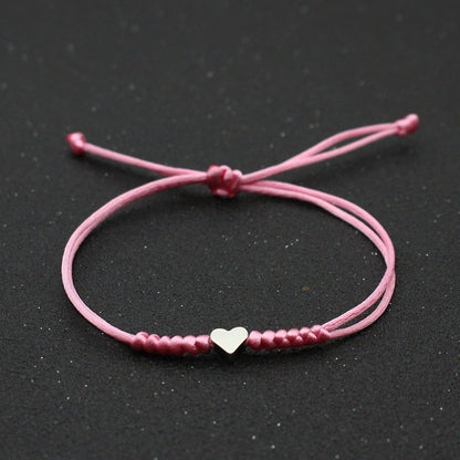 Silver Love Bracelet Lovers Handmade Hand-woven Red String Bracelet Simple All-match Small Jewelry 1622432684297