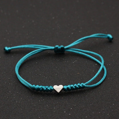 Silver Love Bracelet Lovers Handmade Hand-woven Red String Bracelet Simple All-match Small Jewelry 1622432684569