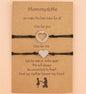 European And American Creative Stainless Steel Hollow Heart Shaped Wax Wire Braided Card Bracelet 1622439565259