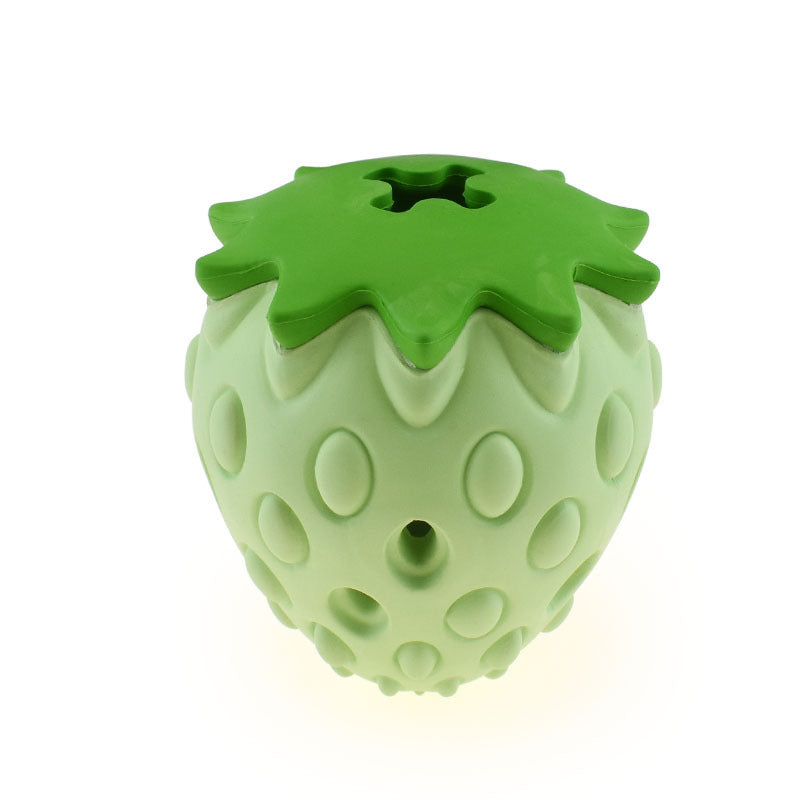 Pet Dog Bite Resistant Strawberry Leaking Ball Toy 1622456229931