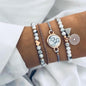 Personality knotted ring circle diamond arrow bracelet 1622464163134