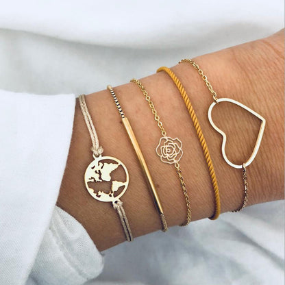 Personality knotted ring circle diamond arrow bracelet 1622464798505