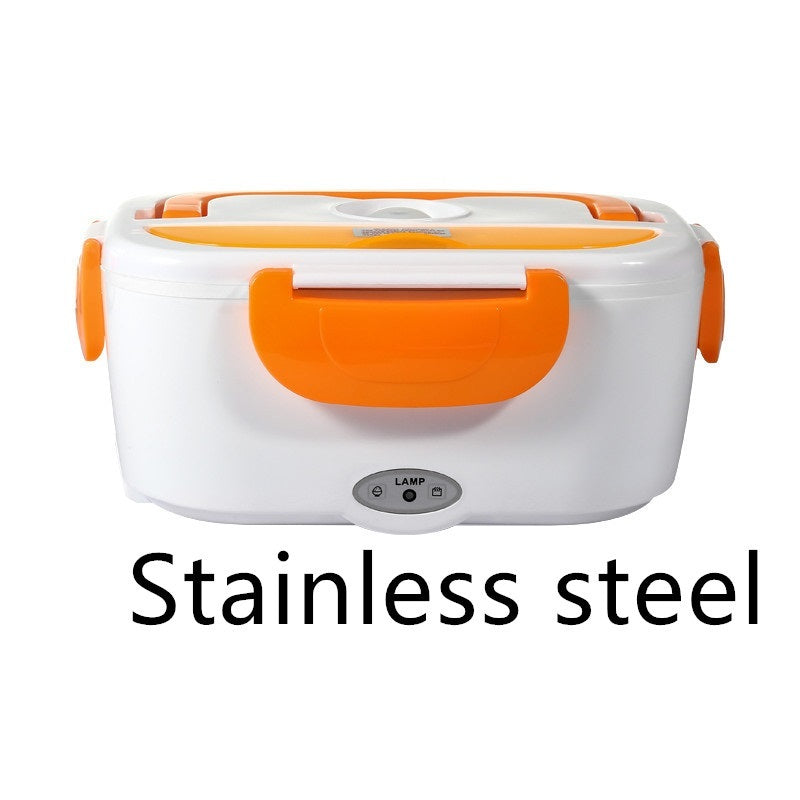 Kitchen Electric Heated Lunch Box Stainless Steel School Car Picnic Food Heating Heater Food Warmer Container 1622535802947