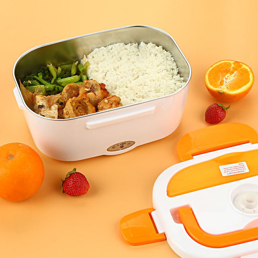 Kitchen Electric Heated Lunch Box Stainless Steel School Car Picnic Food Heating Heater Food Warmer Container 1622541360370