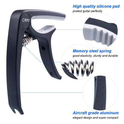 Guitar Beginner Tools Guitar Capo Tuner String Changing Tool 1622600962691