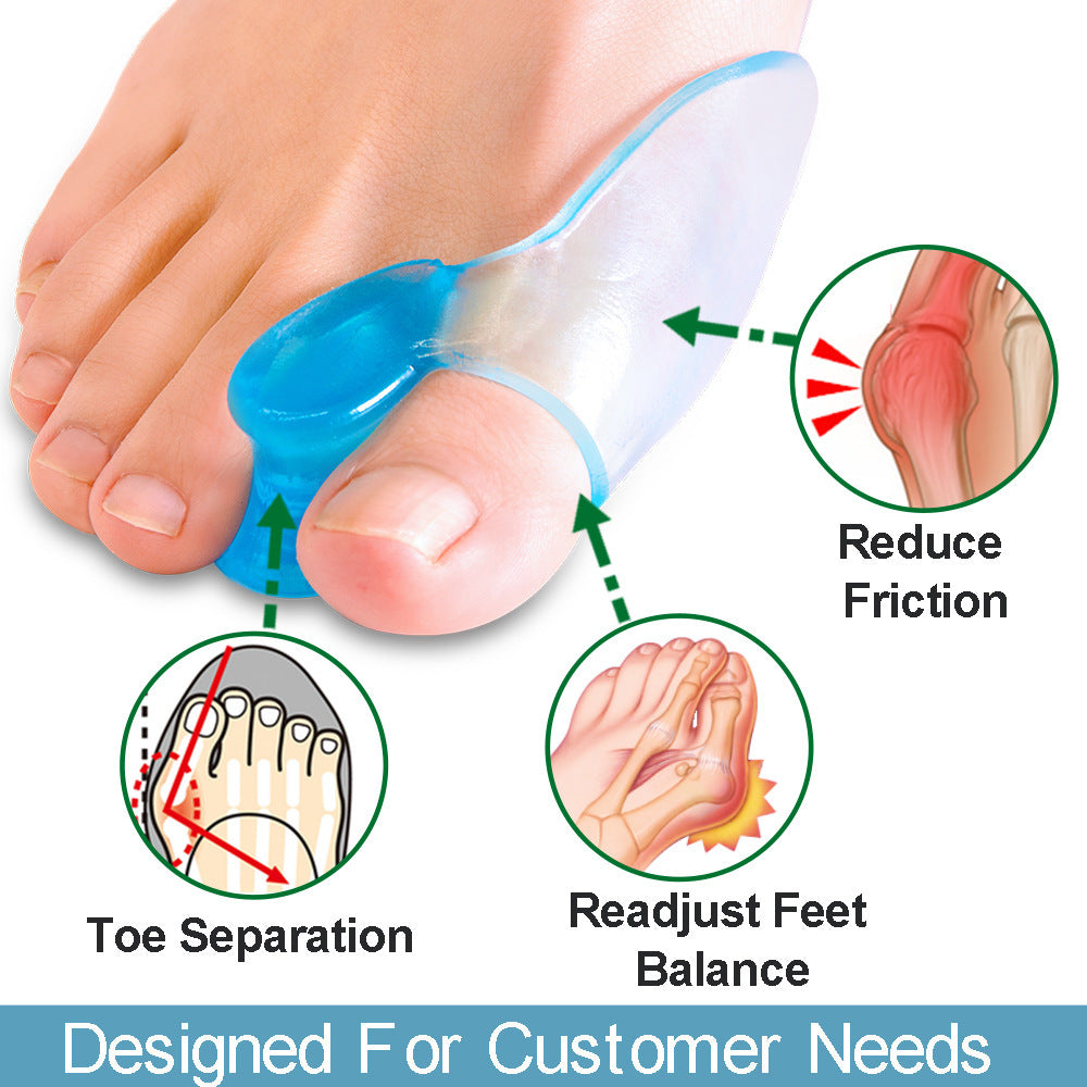 Transparent Blue Toe Separator Pad Hallux Correction Valgus Separator 1622611655786