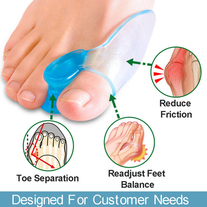 Transparent Blue Toe Separator Pad Hallux Correction Valgus Separator 1622611655786