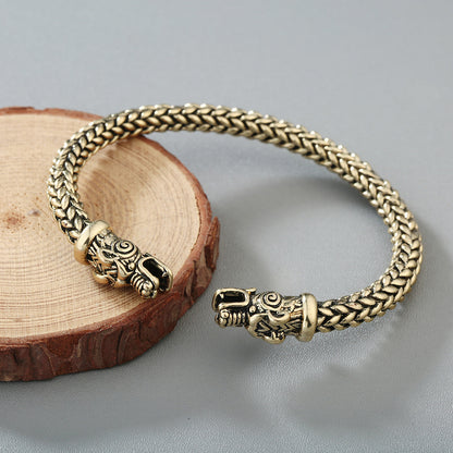 Solid Copper Sleeve Bracelet Scandinavian Men's Bracelet Accessories 1622617778747