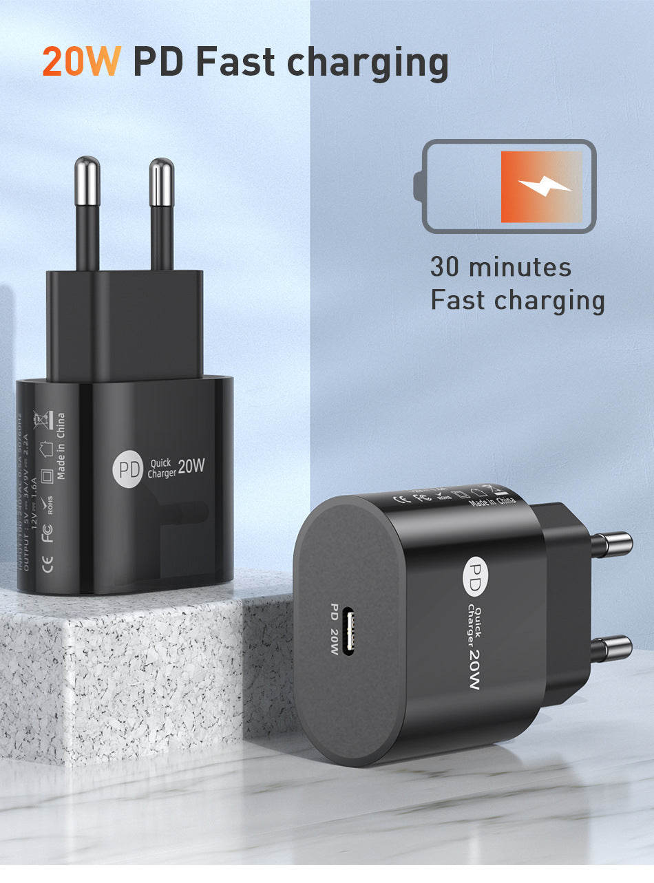 PD20W Mobile Phone Charger 9V-2.2A Type-c Interface 20W Fast Charge Charging Head - 图片 6