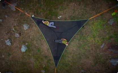 Multi-Person Hammock Three Point Design Portable Hammock Multi-functional Triangle Aerial Mat 1622623289743