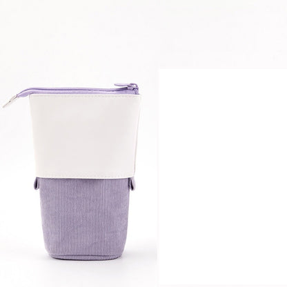 Multifunctional Creative Corduroy Retractable Pencil Case - 图片 4