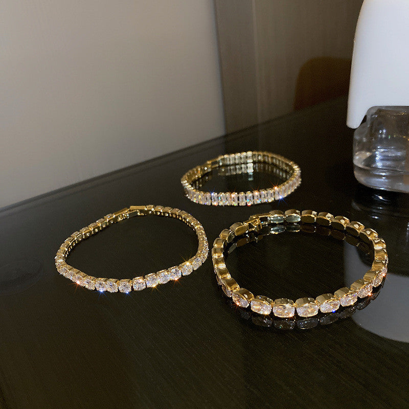 Geometric Zircon Bracelet Net Red Temperament Design Sense Of Hand Ornaments 1622686735643