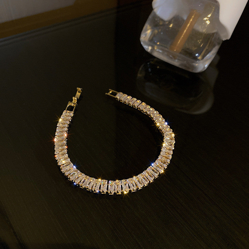 Geometric Zircon Bracelet Net Red Temperament Design Sense Of Hand Ornaments 1622686735646