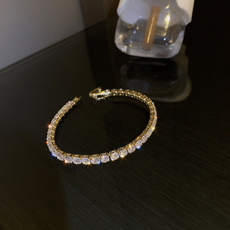Geometric Zircon Bracelet Net Red Temperament Design Sense Of Hand Ornaments 1622686735647