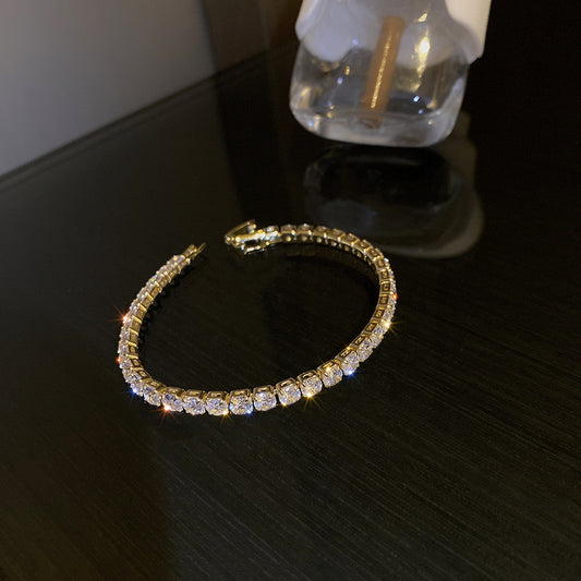 Geometric Zircon Bracelet Net Red Temperament Design Sense Of Hand Ornaments 1622686735647
