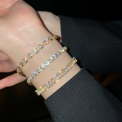 Geometric Zircon Bracelet Net Red Temperament Design Sense Of Hand Ornaments 1622686735652