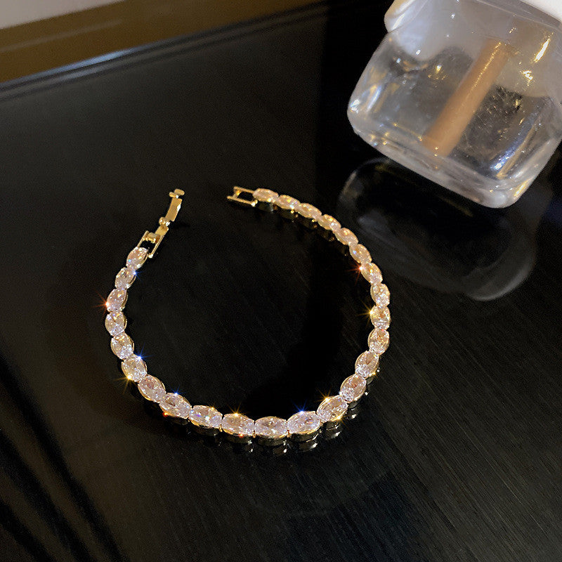 Geometric Zircon Bracelet Net Red Temperament Design Sense Of Hand Ornaments 1622686735656