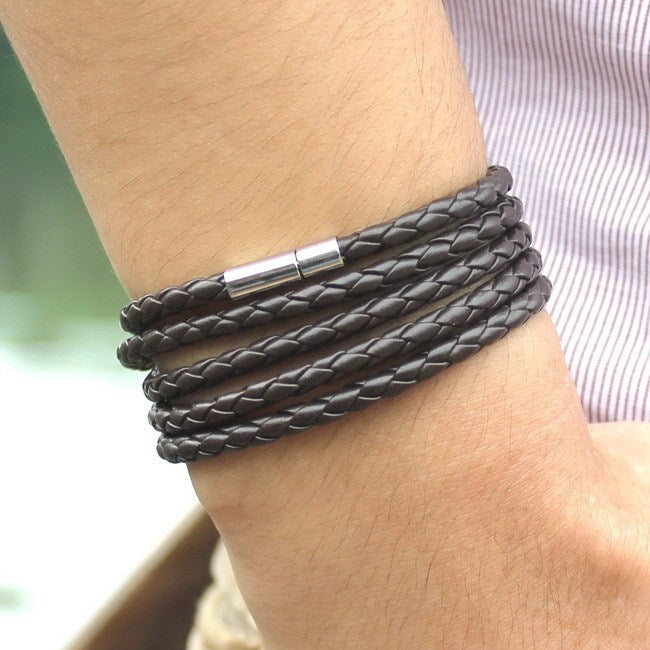 Punk Couple Leather Multilayer Bracelet 1622713634451