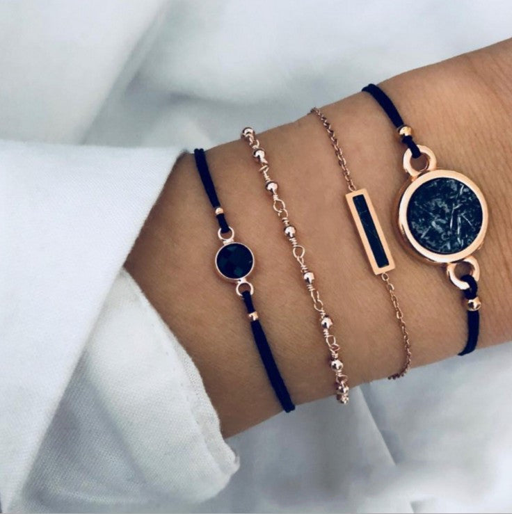 Personalized Vintage Turquoise Tassel Cobblestone Bracelet 1622722165618