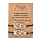 Simple Retro Round Bead Wax Thread Woven Couple Card Bracelet 1622725479418
