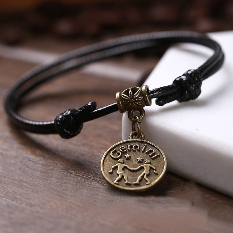 Twelve Constellation Black Rope Personality Men's And Women's Anklet Japan 1622770444931