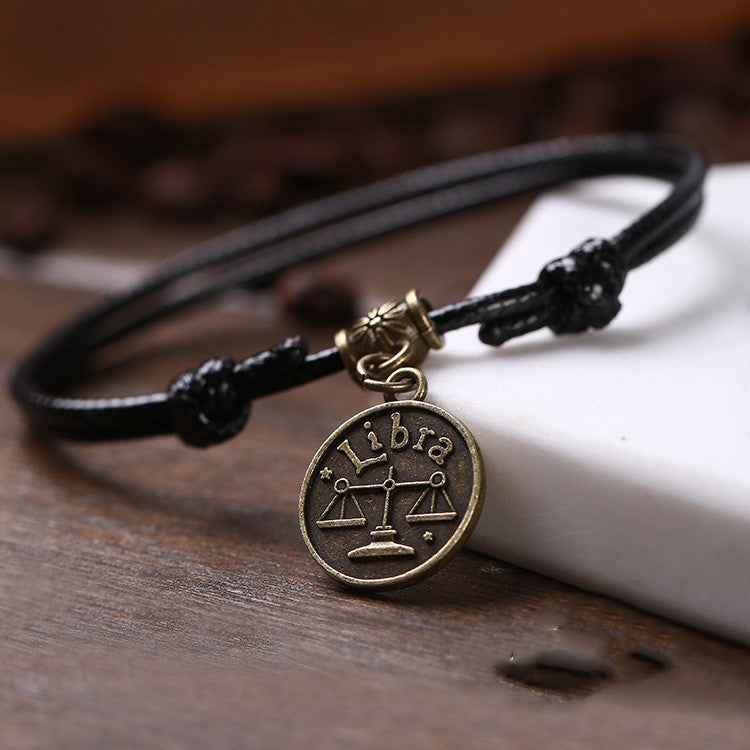 Twelve Constellation Black Rope Personality Men's And Women's Anklet Japan 1622770444936