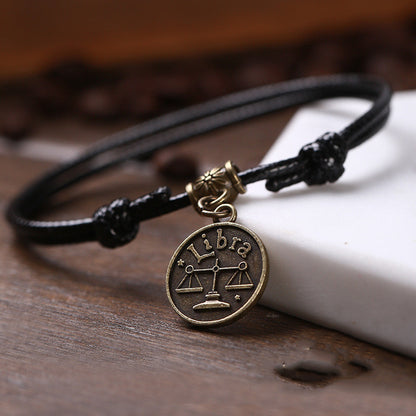 Twelve Constellation Black Rope Personality Men's And Women's Anklet Japan 1622770444936