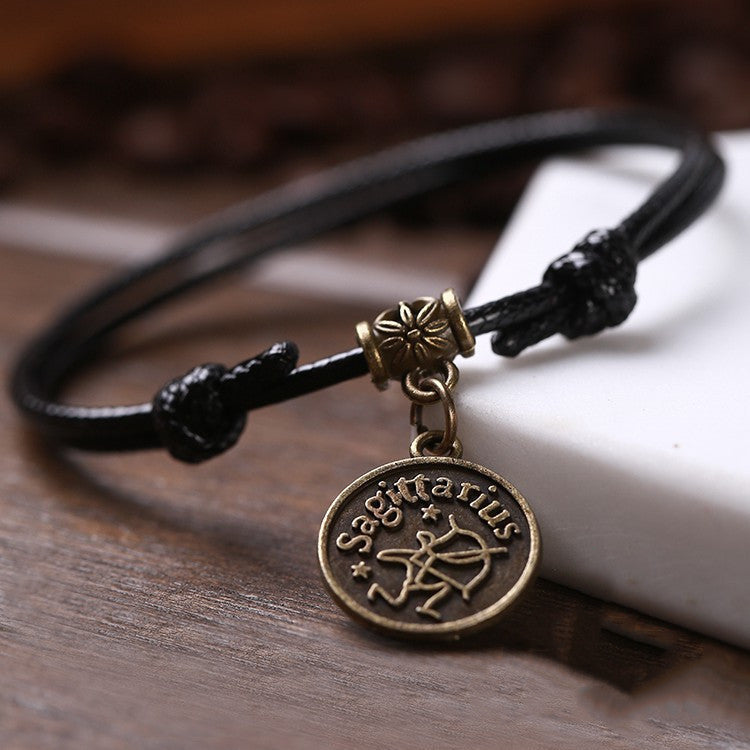 Twelve Constellation Black Rope Personality Men's And Women's Anklet Japan 1622770460514