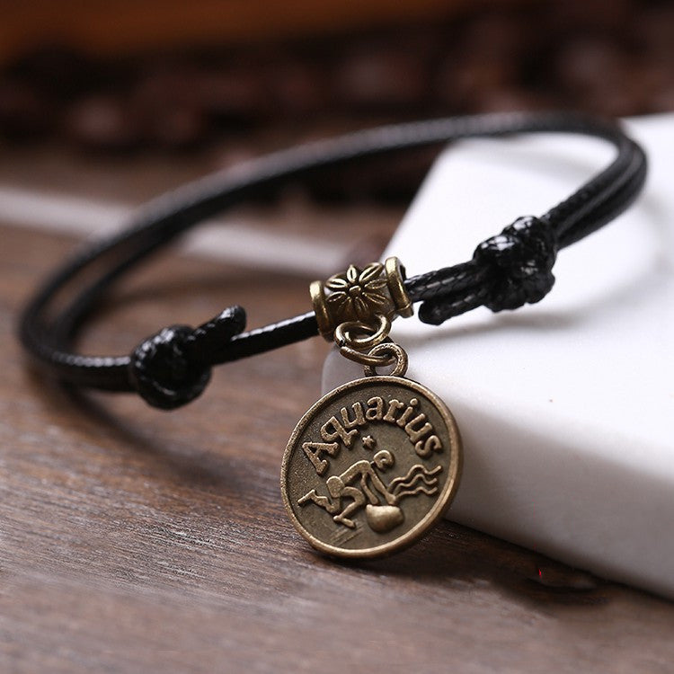 Twelve Constellation Black Rope Personality Men's And Women's Anklet Japan 1622770468088