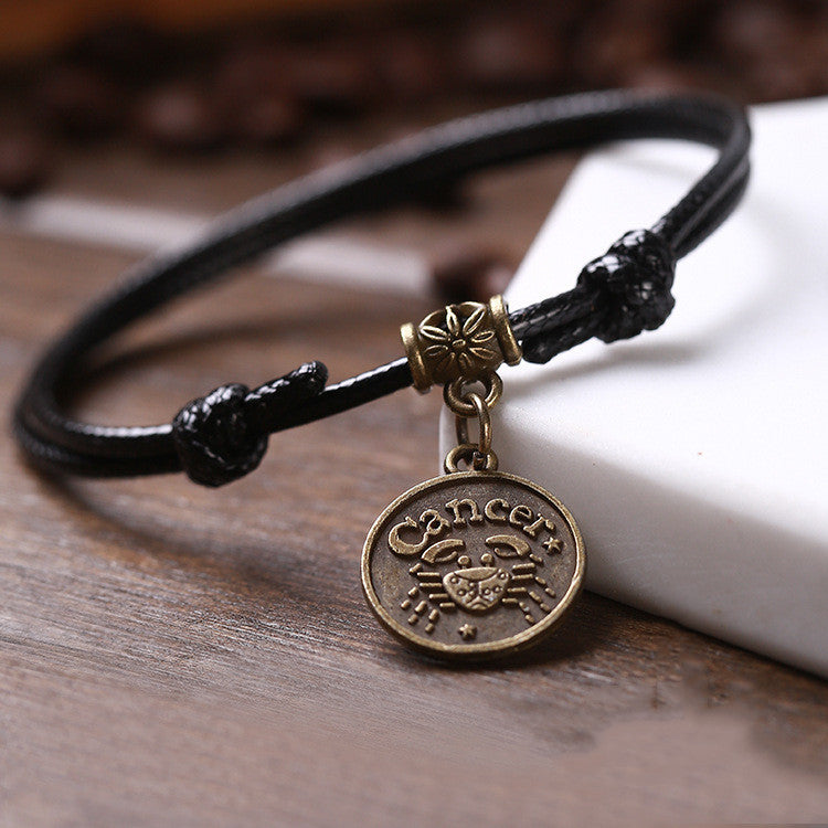 Twelve Constellation Black Rope Personality Men's And Women's Anklet Japan 1622770468089