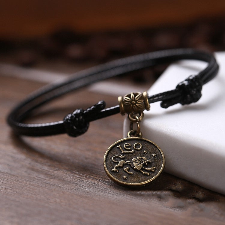 Twelve Constellation Black Rope Personality Men's And Women's Anklet Japan 1622770468090