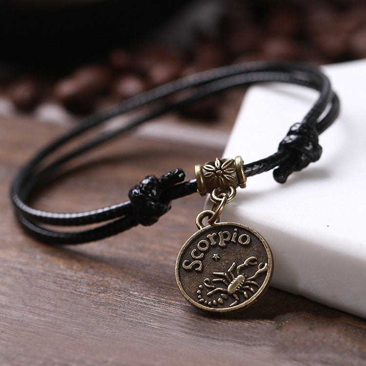 Twelve Constellation Black Rope Personality Men's And Women's Anklet Japan 1622770468112