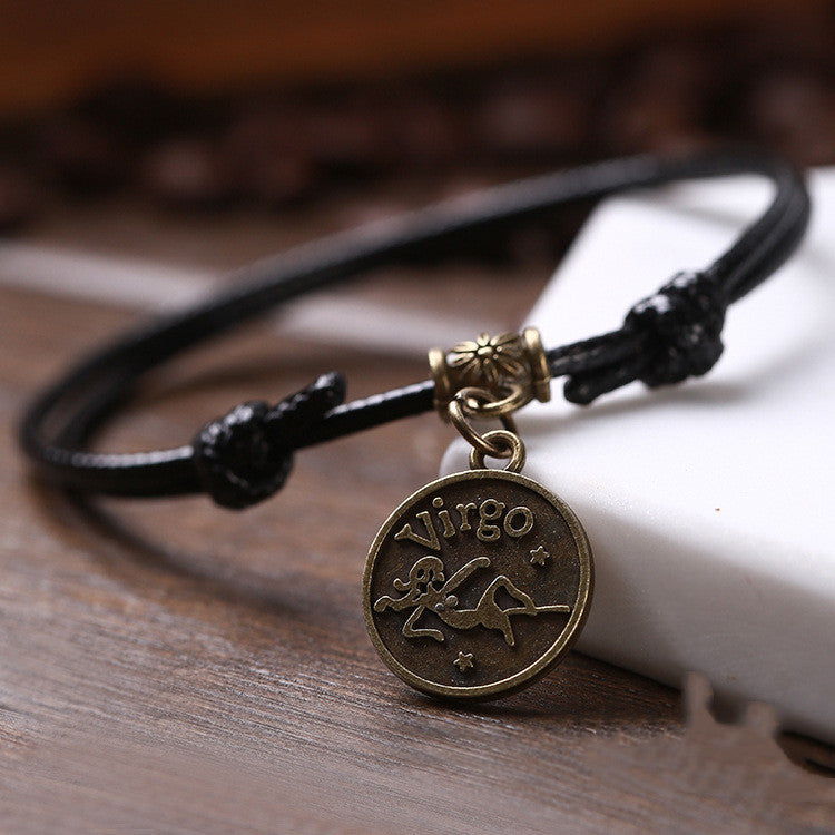 Twelve Constellation Black Rope Personality Men's And Women's Anklet Japan 1622770468402