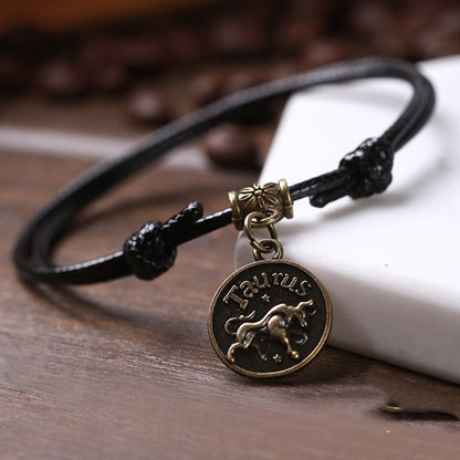 Twelve Constellation Black Rope Personality Men's And Women's Anklet Japan 1622770468404